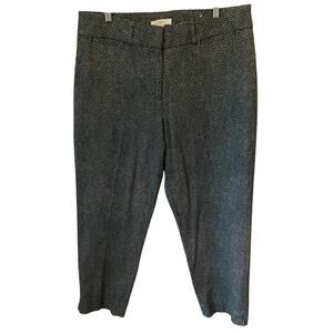 Ann Taylor Loft Pants 12 Womens Blue/White Pant Cropped The Riviera Julie Fit
